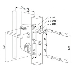 Locinox Serrure de portail battant