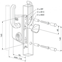Locinox serrure de portail coulissant