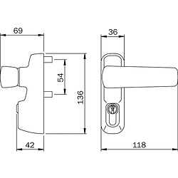 Iseo module béquille pour serrure multipoints
