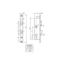 Metalux Serrure monopoint coffre - Noir