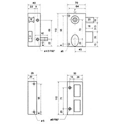 Abus serrure en applique verticale pour porte droite