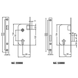Jpm Serrure à larder mono point - Noir