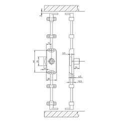 Ojmar kit serrure espagnolette Uno - Nickelé