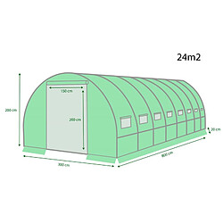 Eurospen Europsen Serre tunnel 24m² 3x8m