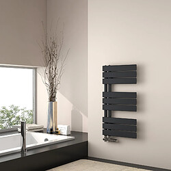 EMKE Sèche-Serviette Eau Chaude - Noir 760x400 mm