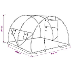 VidaXL Serre - 9 m² Blanc pas cher