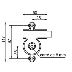 Metalux serrure monopoint bec-de-canne 6160