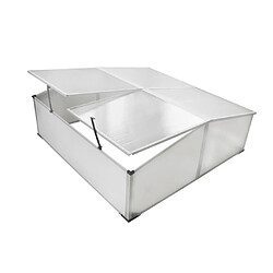 Serre En Aluminium Et Polycarbonate 169x114x195 Cm - Cadre Base Incluse, Fenêtre Réglable, Gouttières