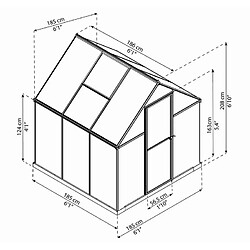 Palram 3.4m² 1.85x1.86m