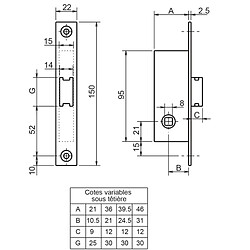 Metalux serrure à larder monopoint