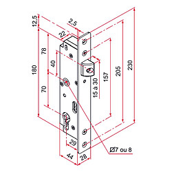 Tirard serrure à encastrer GK - Noir