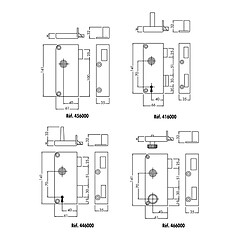 JPM Serrure applique verticale fouillot droite
