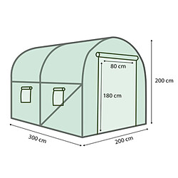 Acheter Idmarket MARKET Serre tunnel ROMA 6M² verte