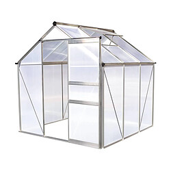 Habitat Et Jardin Serre jardin polycarbonate Hortensia - 3,65m² Serre polycarbonate - 3,65 m² - Aluminium - Traité anti-UV
