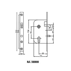 Jpm serrure pour porte coulissante