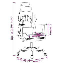 vidaXL Chaise de jeu massage - Blanc&Noir pas cher