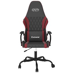 Avis vidaXL Chaise de jeu - Noir et rouge bordeaux