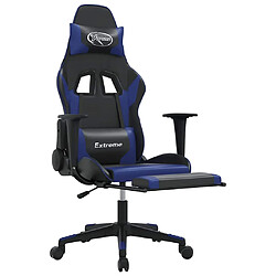 Avis VidaXL Chaise de Jeu Massage Noir/Bleu