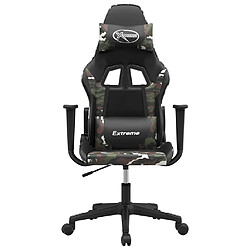 Avis vidaXL Chaise de jeu Noir et camouflage