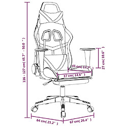 vidaXL Chaise de jeu massage - Noir/Bordeaux pas cher