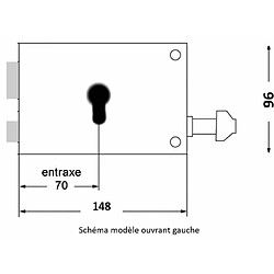 JPM Serrure applique horizontale
