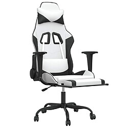 Avis vidaXL Chaise de jeu massage - Blanc&Noir