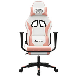 Avis VidaXL Chaise de jeu avec repose-pied Blanc/Rose