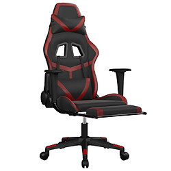 Avis vidaXL Chaise de jeu massage - Noir/Bordeaux