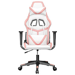 Avis vidaXL Chaise de Jeu - Blanc/Rose