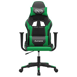 Avis vidaXL Chaise de jeu - Noir/Vert