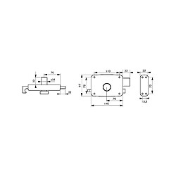 Thirard serrure de garage à battants