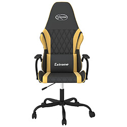 Avis vidaXL Chaise de Jeu - Noir/Doré