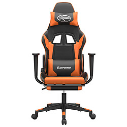 Avis vidaXL Chaise de jeu avec repose-pied - Noir et Orange