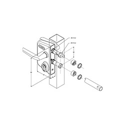 Locinox serrure de portail battant - Argent