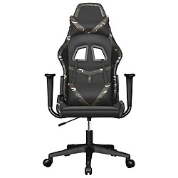 Avis vidaXL Chaise de Jeu - Noir/Camouflage