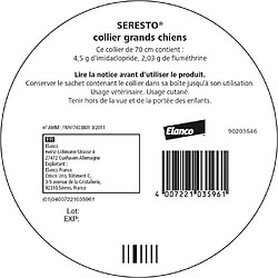 Seresto Collier Anti-Puces Grands Chiens