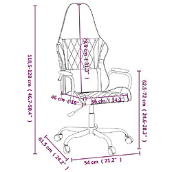 vidaXL Chaise de jeu massage - Noir/Rouge pas cher