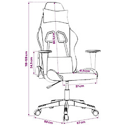 VidaXL Chaise de jeu - Blanc Noir pas cher