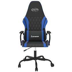 Avis vidaXL Chaise de jeu Noir/Bleu