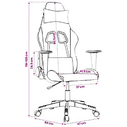 vidaXL Chaise de jeu - Noir et rouge bordeaux pas cher
