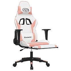 Avis VidaXL Chaise de Jeu Massage Blanc/Rose