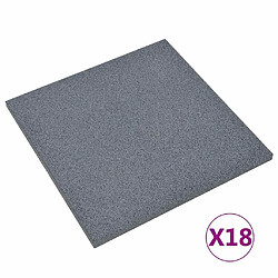 vidaXL Carreaux de protection antichoc 18pcs Gris