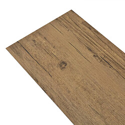 vidaXL - Planches de plancher PVC 5,26 m² - Marron noyer