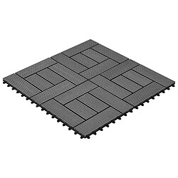 vidaXL Carreaux de terrasse 2m² - WPC Gris