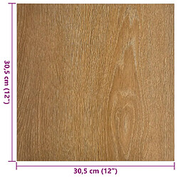 vidaXL - Dalles PVC autoadhésives marron pas cher