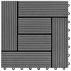 Avis vidaXL Carreaux de terrasse 2m² - WPC Gris