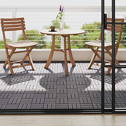vidaXL Carreaux Terrasse Délavage Gris Acacia
