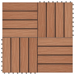 vidaXL Carreau Terrasse WPC 30x30 Marron