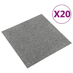 vidaXL Dalles de tapis 5 m² - Gris