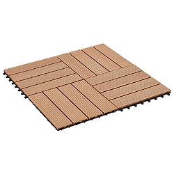 vidaXL Carreaux de terrasse 2 m² - Teck WPC
